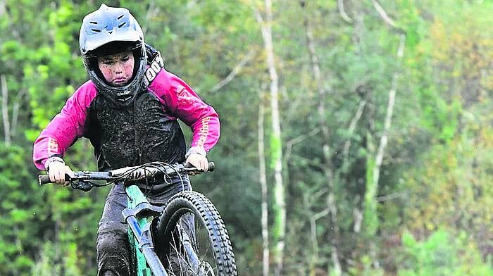 Gerard O’Brien on his way to fourth place in the U14 class at the Grassroots Enduro Series mountain biking event in Dunmanway in October. Hosted by the local Rebel Mountain Biking Club, the event featured 200 mountain bikers of all abilities from all over the country, from first-time racers to Red Bull-sponsored athletes. (Photo: PJ Hathaway)