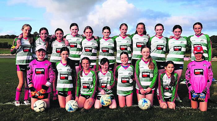 The Dunmanway Town team that won the 2024 SuperValu West Cork Schoolboys and Schoolgirls League’s U13 Schoolgirls Premier title without dropping a point.