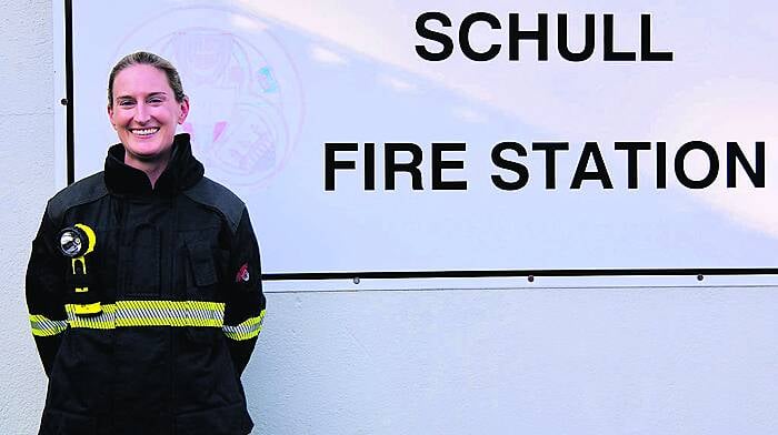 Kate Phillips was appointed Schull Fire Station’s first female member back in June. The Dublin native, who has strong West Cork roots and previously volunteered with the Coast Guard, is delighted with her move to Schull.