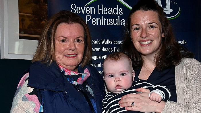 Teresa Fenton, Máire Fenton-Dunne and Marie Fenton at the Seven Heads Walks annual fundraising breakfast in Courtmacsherry Hotel. (Photo: Martin Walsh)