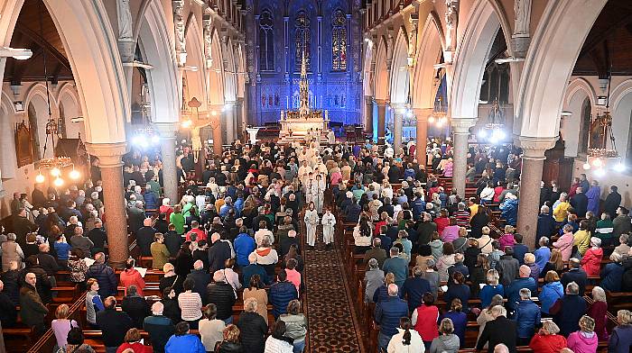 The Church of the Immaculate Conception in Clonakilty for mass and the sacrament of the sick during the visit of the relics of St Bernadette of Lourdes last week. (Photo: Martin Walsh)