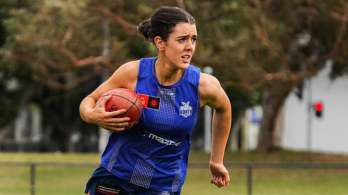 Former Cork footballer Erika O’Shea in AFLW Grand Final Image