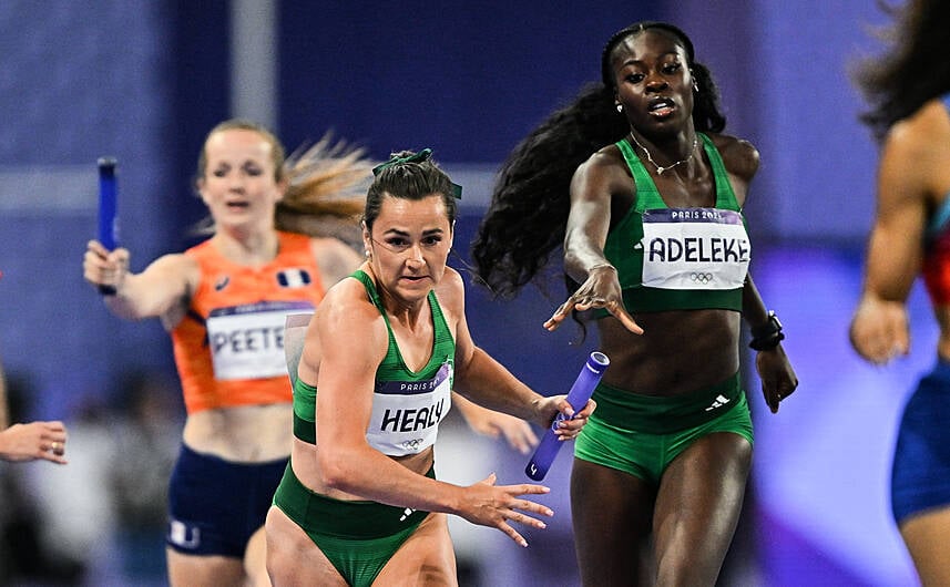 Ballineen bullet Phil Healy in action for the heroic Ireland women's 4x400m relay team that just missed out on a medal at the Paris Olympics. Phil did, however, win a silver medal at the 2024 European Championships in Rome alongside Rhasidat Adeleke, Sophie Becker and Sharlene Mawdsley.