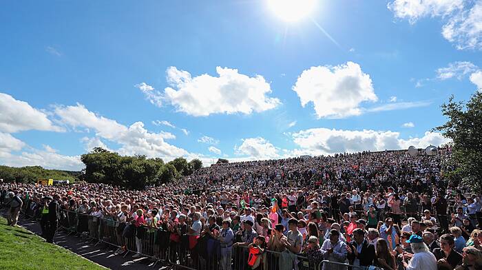 The large crowd at the annual Michael Collins commemoration event at Béal na Bláth on Sunday August 25th, at which An Taoiseach Simon Harris TD gave the oration.