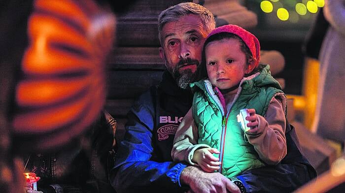 Kevin and Emee O’Donovan from Clonakilty at a candlelit vigil for the ongoing war in Gaza, in January organised by the ‘Clonakilty for Gaza’ group. (Photo: Andy Gibson)