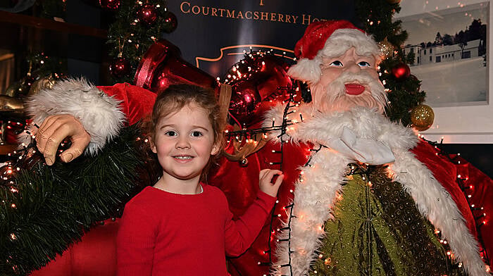 Three and half year old Sadhbh Healy from Kinsale at the Courtmacsherry Christmas Market in the Courtmacsherry Hotel. Photo: Martin Walsh.