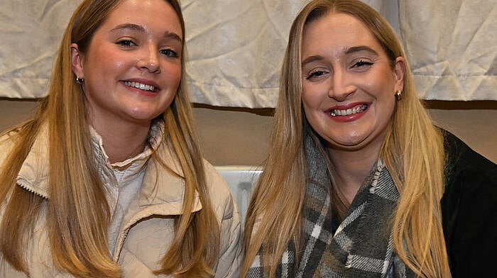 Annabel (left) and Lauren Cannon from Clonakilty were at the Clonakilty Further Education Centre’s graduation evening.   (Photo: Martin Walsh)