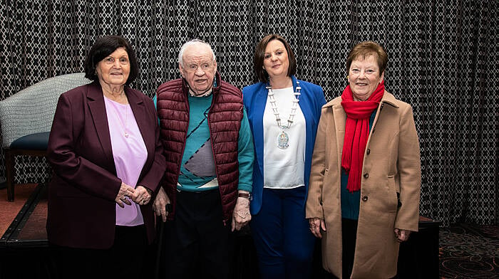 Sandra Maybury, 2024 president of Network Ireland West Cork, was joined by her parents Mary and Harry Maybury and Marie O’Donovan at the November Network Ireland event held at The Parkway Hotel. This was Sandra’s last official engagement as branch president.   (Photo: Kathryn O'Shea)