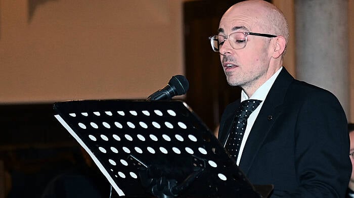 Paul Finn of Courtmacsherry performed during Friday’s Festive Evening in the Sacred Heart Church.  Photo: Martin Walsh.