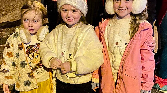 Pictured with Jackie O’Sullivan in Enniskeane was Adam Brady and in front L-R: Lily Brady, Molly Canty and Katie Brady