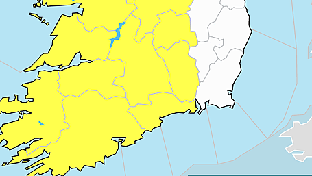 Yellow Weather Warning Issued For West Cork Image