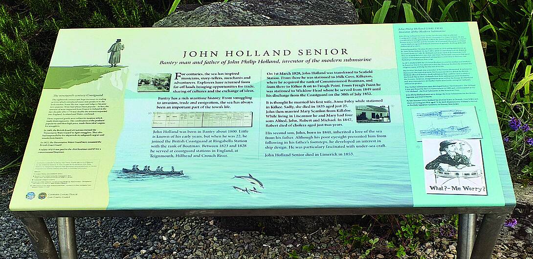 Bantry proud of its links to submarine inventor Holland Image