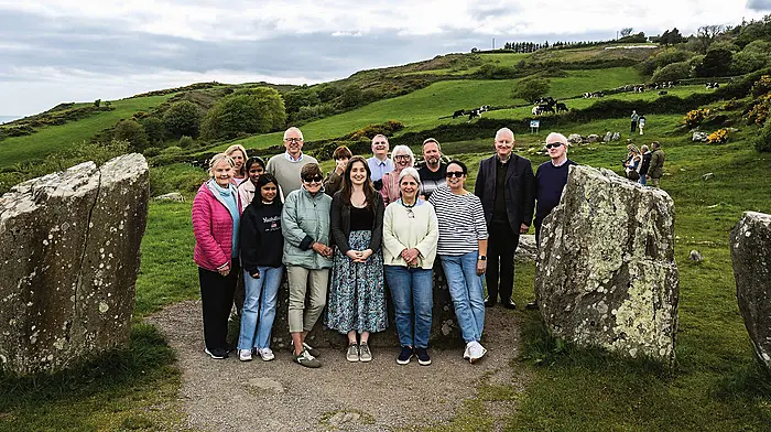 Dr Edward Fahy, archaeologist, celebrated at Drombeg circle Image