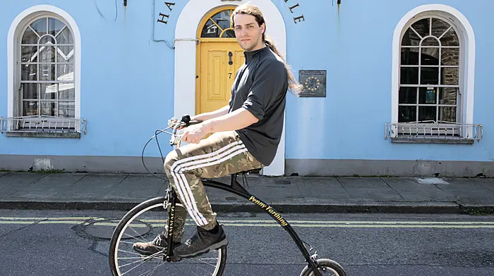Clonakilty's Goncalo Martin making his way up Kent Street. Hannah and Holly O’ Riordan, Drimoleague. Emma and Shelley Daly, Castlehaven, at the Skibb market on Saturday. (Photos: Martin Walsh, Andrew Harris, & Anne Minihane)
