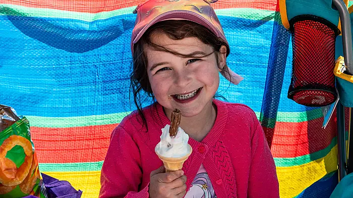 Olivia Lucey from Carrigadrohid, Macroom enjoyed a day trip to soak up the good weather at the Warren Beach in Rosscarbery over the bank holiday weekend. (Photo: Andy Gibson)