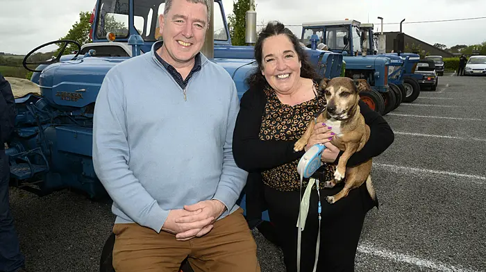 Allison, AJ,  and Alan Lane, Skibbereen, at the Drimoleague tractor, truck and car run. Grainne O'Driscoll and Odhran O'Regan from Skibbereen with Laura O'Driscoll, Bantry.  Senator Margerat Murphy O'Mahony and her dog Millie with Michael McCarthy, Dunmanway. (Photos: David Patterson, Anne Minihane & Denis Boyle)