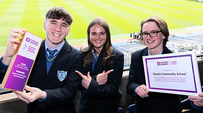 Cathal Murray, Lena Peters, and Billy Dennehy at the award ceremony. (Photo: Shane O'Neill)