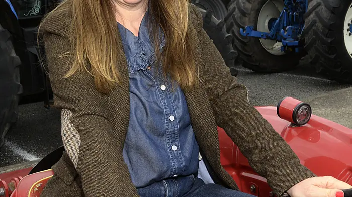Lisa Murphy from Kinsale having fun at the Bandon Grammar School’s annual tractor run. (Photo: Denis Boyle)