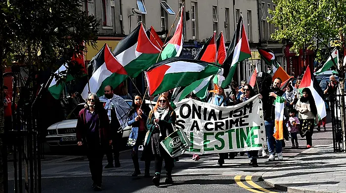 18 months on, the weekly solidarity march continues in Skibbereen Image