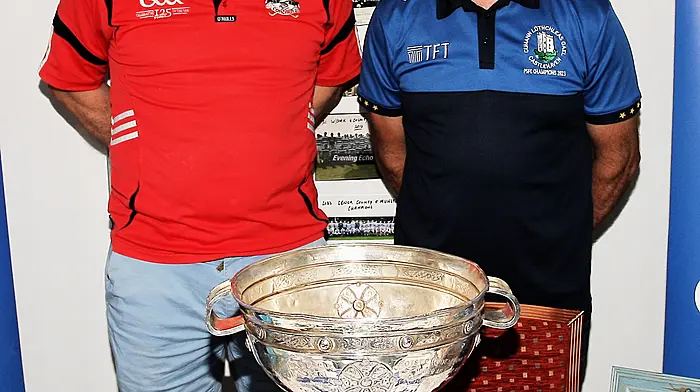 Castlehaven - Sean P O'Neill and Andy Whelton with the Andy Scannell Cup.