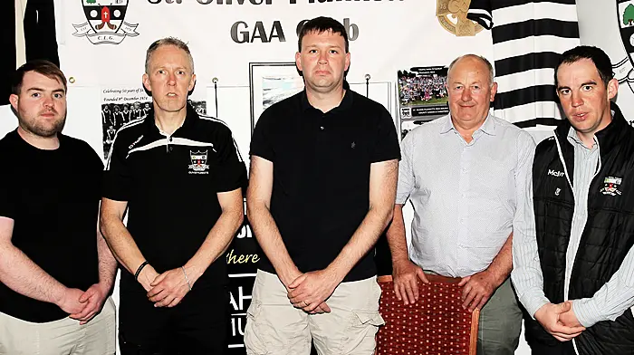 St Oliver Plunketts - Stephen O'Mahony, Barry Ryan, Niall Ahern, Jimmy O'Sullivan and Kevin O'Flynn.