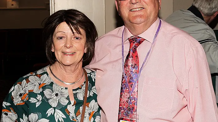 The former Carbery GAA chairman Aidan O'Rourke and his wife Eileen at the Carbery GAA centenary celebrations.