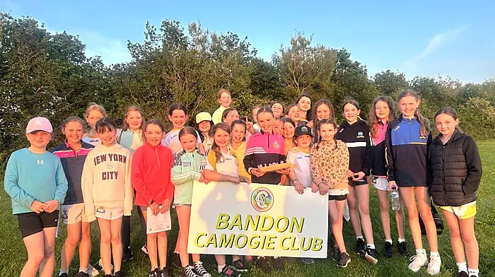 The Bandon U11s who travelled by bus to Castle Road in Cork to support the Bandon minors in the county final.