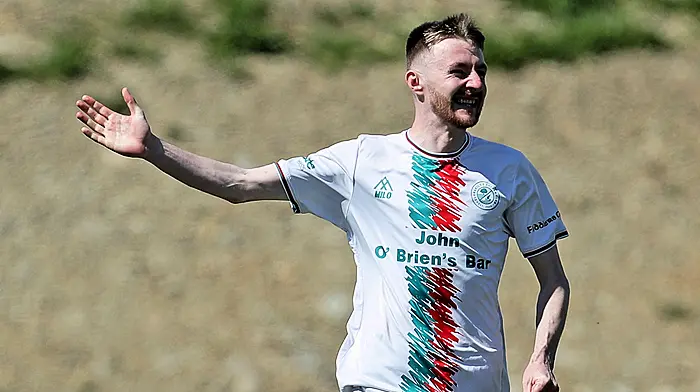 Clinical Chris Collins has scored 68 goals in two seasons for Clonakilty Soccer Club! Image