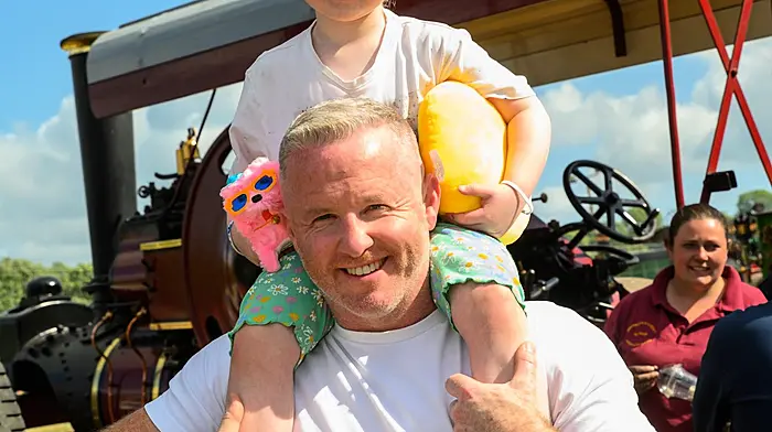 Saoirse and Brendan Neary from Innishannon pictured enjoying Sunday's vintage show. (Photo: John Allen)