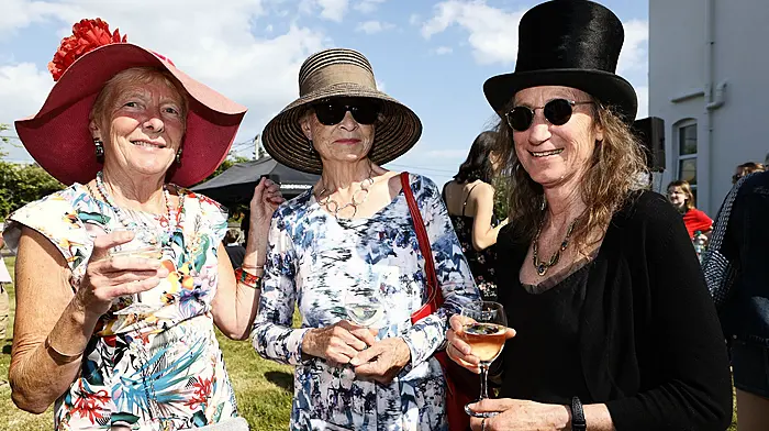 Clare Watson, Pat Moynihan and Maggie Cahill enjoying at the lauching of Fastnet Film Festival in Schull. (Photo: Carlos Benlayo)