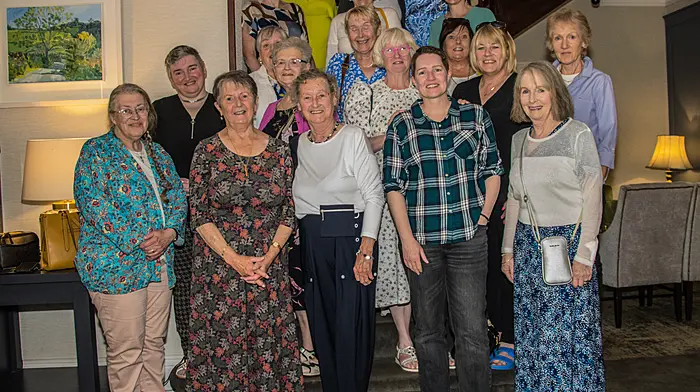 The Darrara art group assembled for their end of term get together which was led by Deirdre Archbold, Mary and Patricia O’Brien. Classes will recommence again at the community centre in autumn.   (Gearoid Holland)