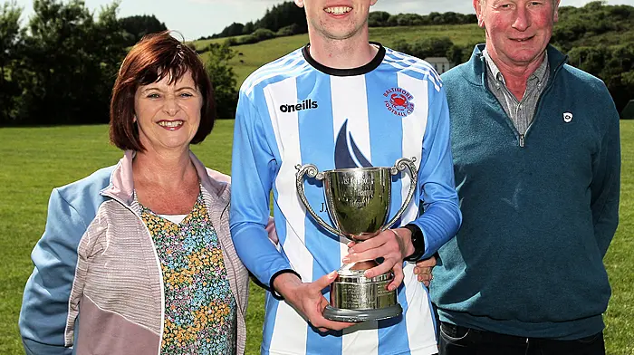 Barry Collins with his parents Sean and Carmel. (Photo: Paddy Feen)