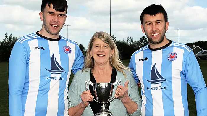 Alan and John Davis with their mother Caroline. (Photo: Paddy Feen)