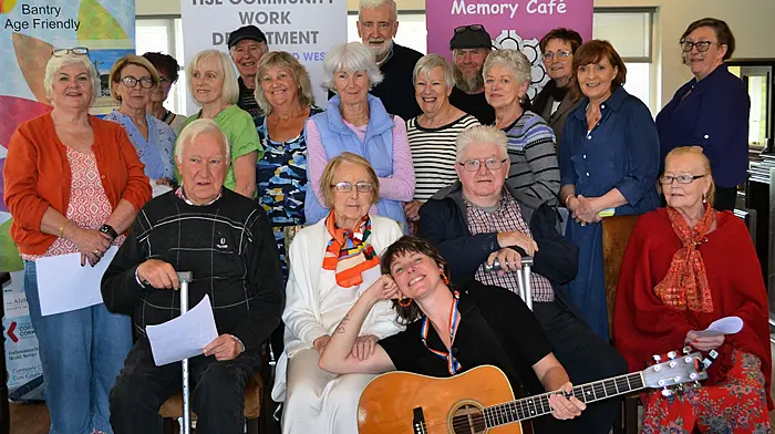 The Bantry Singing for the Brain group entertained at the launch of the Dementia Inclusive Community plan which was held at the Westlodge Hotel.