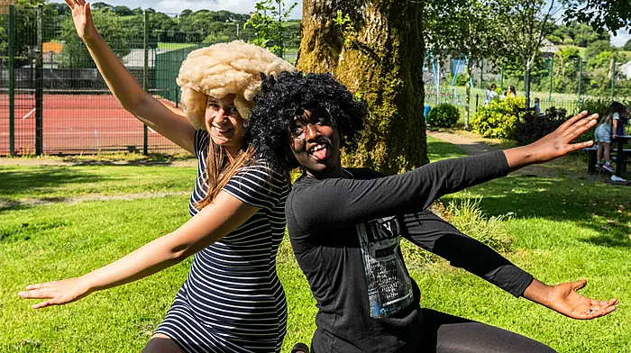 Szilvia Babuschik and Chadella Muhezagiro from Ballineen having fun at the BBQ party at the Summer Fest last weekend. (Photo: Andy Gibson)