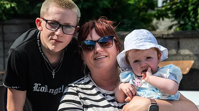 Keelan, Kerry and Ceara Godley from Enniskeane enjoying some time together at the Beda Summer Fest. (Photo: Andy Gibson)