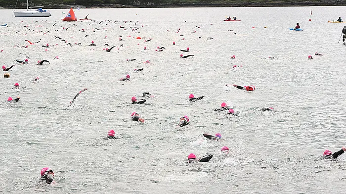 The swim section of the Brosnan's Centra Fastnet Triathlon held recently in Schull.  (Photo: Terry Attridge)
