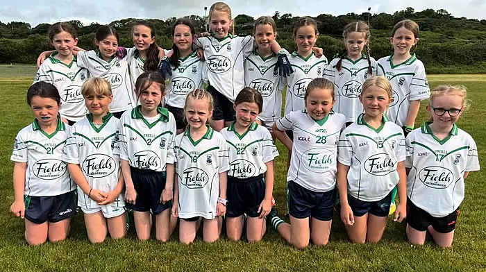 The Ilen Rovers U10 girls who played a series of very sporting mini games recently. Back: Ella Crowley, Mila Browne, Éirinn O’Driscoll, Ina O’Driscoll, Emma Keohane, Sophie O’Sullivan, Méabh Collins, Orlaith Brennan and Nell McCarthy. Front: Saoirse Hickey, Anna Bea, Clodagh Goggin, Sadie Kiely, Laura O’Mahony, Sarah Swanton, Grace Mueller and Keelin Crowley.