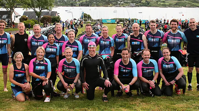 The Crosshaven Tri Club at the Brosnan's Centra Fastnet Triathlon which was held in  Schull recently.  (Photo: Terry Attridge)