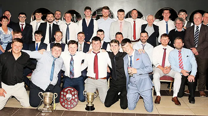 The Goleen team with their management and club officers at their victory dinner dance (Photos: Paddy Feen).