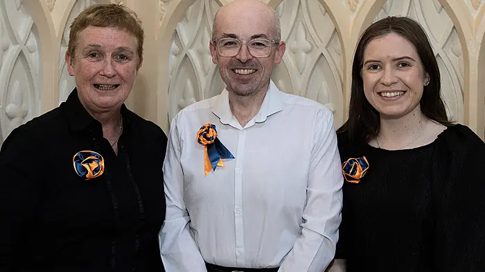Sr Jane Murphy, Paul Finn and Fiona O'Regan at the Courtmacsherry Rhythms concert in the Sacred Heart Church during the recent Courtmacsherry 200 RNLI celebrations.  (Photo: Martin Walsh)