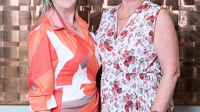 Noreen Corkery and Sandra Kind from Passage West at the annual Shine Ladies Lunch held at the Clayton Hotel. (Photo: Gerard McCarthy)