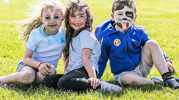Lucy Murphy, Kora Cronin and Cillian Mulpeter enjoying the recent family fun day hosted by the GAA.  (Photo: Anne Marie Cronin)