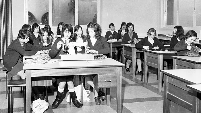 The Home Economics class at Ard Scoil Phobal, circa 1976.  (Photo: Ian Vickery)