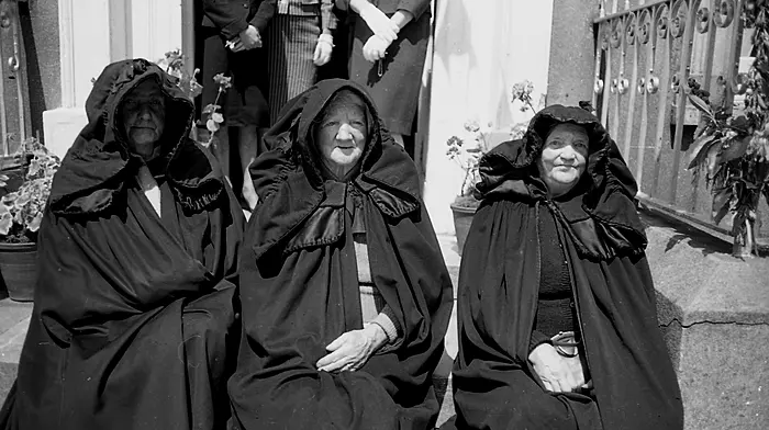 Local ladies attending the annual Eucharistic procession, which took place around the streets of Clonakilty on May 28th, 1964.
