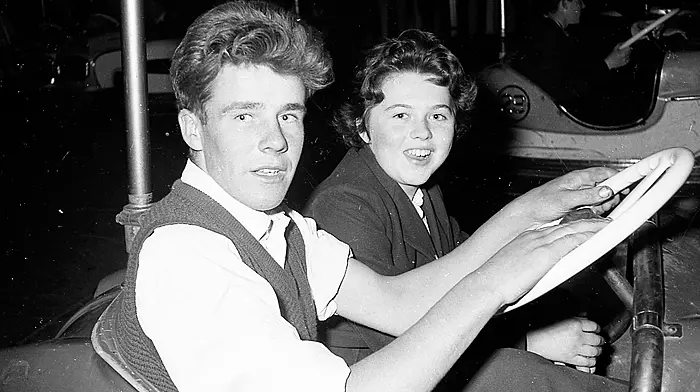 Having fun at the Festival of West Cork Amusements in Clonakilty in July 1964.
