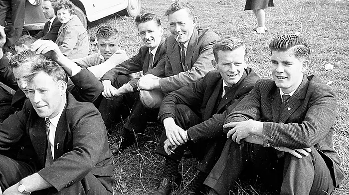 Spectators at the Clonakilty Sports Day at the GAA pitch in July 1963.
