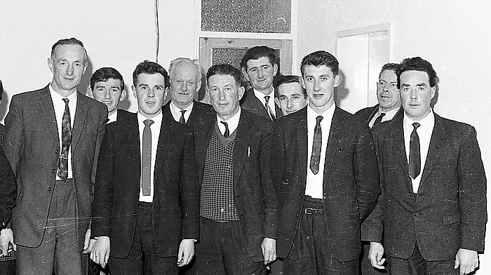 A group attending a dinner function for Dunmanway Macra on January 22nd, 1967.