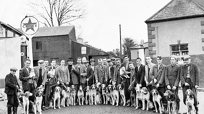 Castletown Kinneigh Harriers, in Coppeen, 1958.

From left: Connie Collins, Ger Hurley Connagh, Mick Cosgrove, School Line, Ballineen, David Corcoran Murragh, Pat O’Sullivan, School Line, Ned Barrett, Coppeen (at back) Ignacious Crowley, Ahilnane, Louis Howe, Gurteenroe, Donal Kelly Moneycrohy, Tim O’Driscoll, Den Keane, Shinaugh, Jimmy Hurley Shanaclough, Ted Coakley Thoam, Patty Crowley Coppeen East, Mick Aherne, Gurteenroe, Paddy Corcoran Coppeen, Paddy Lordan Coppeen, Denis McCarthy Shanaway, Francis O’Driscoll, Coppeen, Stan O’Neill, Shanaway, Tim Nyhan, Kinneigh, Florrie O’Mahony Coppeen, Connie O’Sullivan Ardkilleen, Jack O’Connell, School Line.

Photo source: Noreen O’Neill. Thanks to Noreen for naming the group. 


Dear Cammy,
I am attaching an image which I think should greatly interest your readers. I got this quite some time ago, but I wanted to confirm the date/year it was taken. Noreen O'Neill, Ballineen, who is now aged 93, gave me this, along with naming everybody within.
I have the names included at the bottom of the image, but if you'd prefer to enter them separately, maybe in a different sized font, I have them included within the image file in 'file info'
When this photo was taken, the group stood in the middle of the main road, with McCarthy's shop, store and petrol pumps in the background. Some years later, the village was by-passed by a new road, so this scene will be nostalgic for many older people, not to mention the younger faces, most of whom have now passed on.
I am working on another couple of images, which I will send you soon. 

Le meas,
Colum