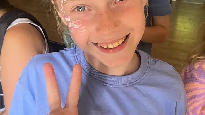 Arina Khuil, third class pupil at Dromclough National School, enjoying the family fun day event which was held at the Mealagh Valley Hall.